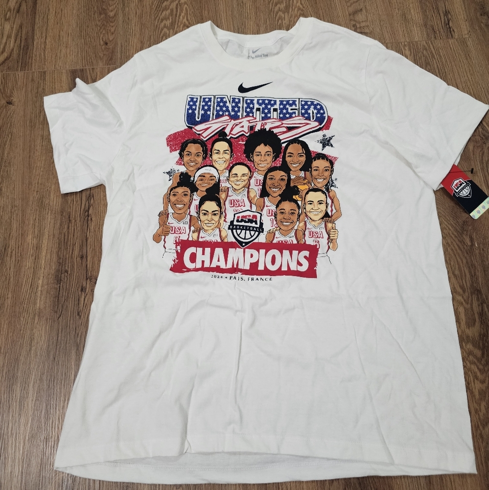 Nike Team USA Womens Basketball Olympics Champions 2024 Mens Size XL Shirt